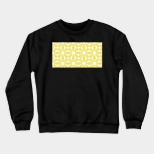 Yellow White Floral Print Crewneck Sweatshirt